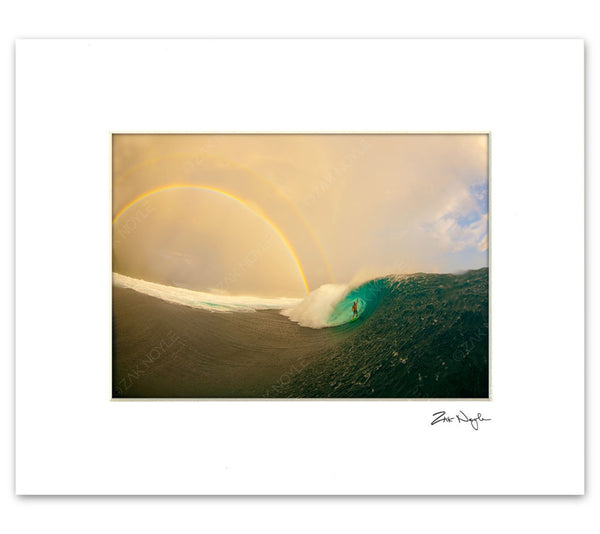 Famous surf photo with rainbow art print