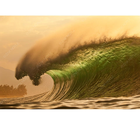 Surf photography of Pipeline in Hawaii