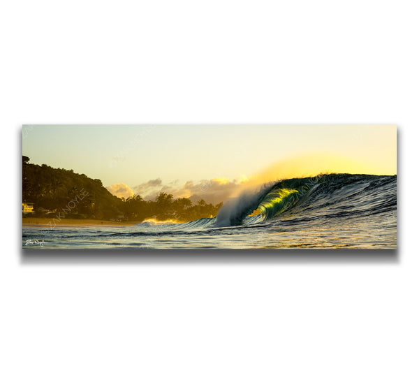 Sunset image of Pipeline on Oahu