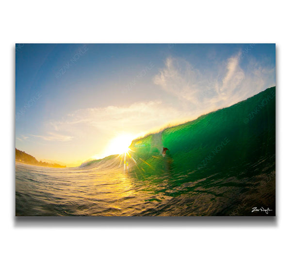 Hawaii wave photo printed on aluminum and canvas