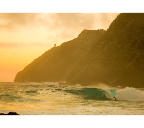 Zak Noyle photographs a surfer at Makapu'u