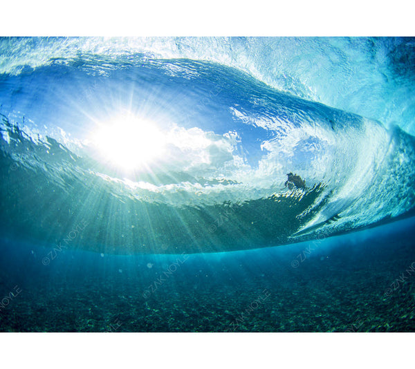 Underwater wave photograph in Tahiti