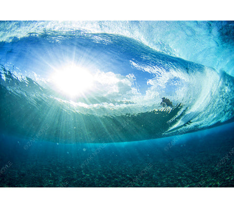Underwater wave photograph in Tahiti
