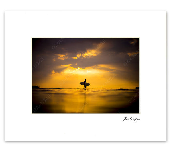 Sunset surf image from Oahu