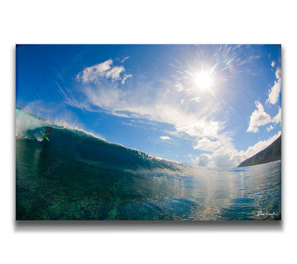 Image of Kalani Chapman surfing in Tahiti
