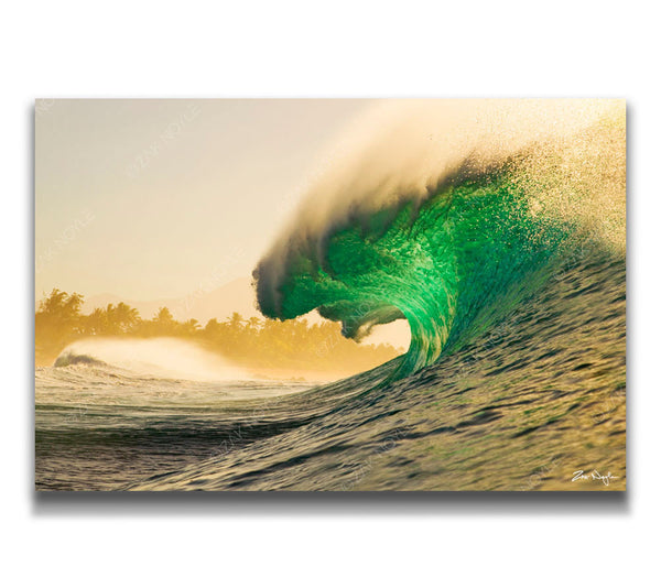 Photograph of large winter waves at Pipeline