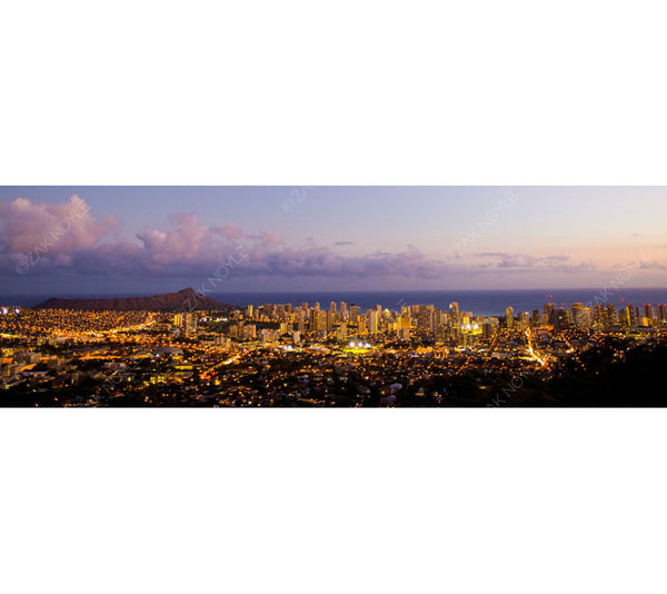 Panoramic photo of Diamond Head and Waikiki