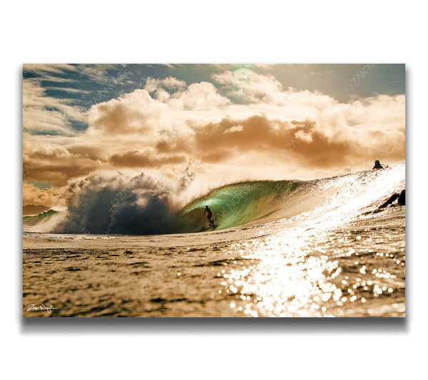 Photo of a surfer at Pipeline by Zak Noyle