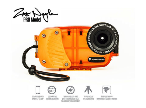 Zak Noyle water camera for iPhone models with interchangeable waterproof lenses for perfect underwater shots